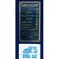 PLACCA IN ALLUMINIO LUBRIFICAZIONE