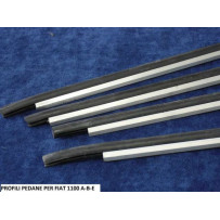 SIDE ALUMINIUM TRIM WITH RUBBER FIAT 1100 A-B-E 508C (4 PARTS)