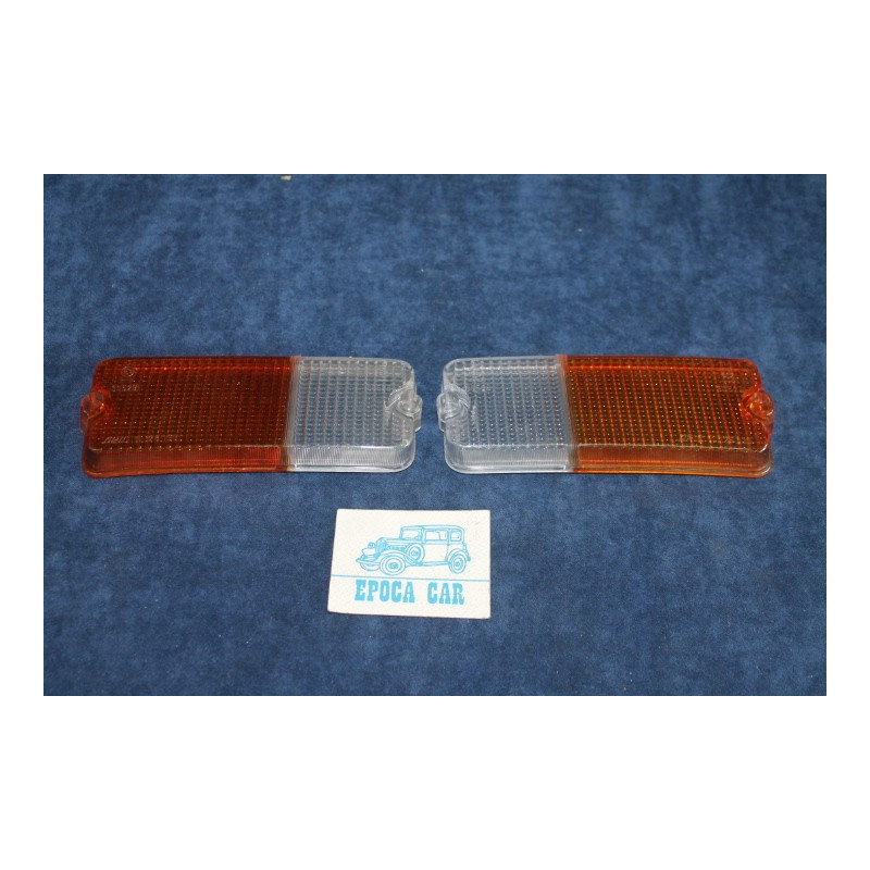 127-127 SPECIAL  PAIR BICOLORED LENS FOR FRONT LIGHTS   ARIC