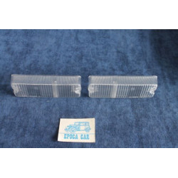128 3P  COPPIA PLASTICHE TRASPARENTI PER FANALINI ANT.    ALTISSIMO