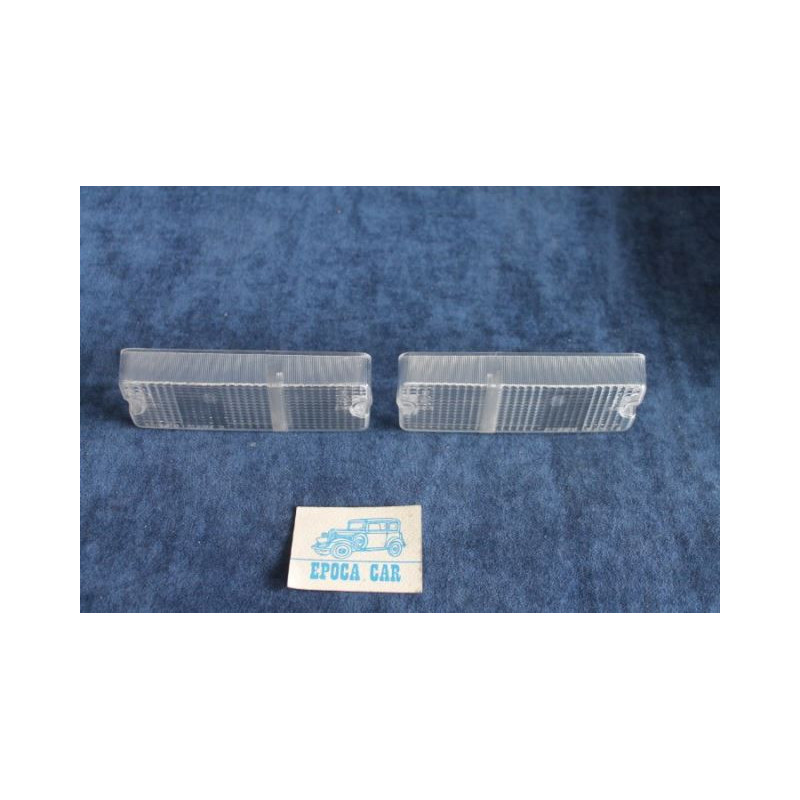 128 3P  COPPIA PLASTICHE TRASPARENTI PER FANALINI ANT.    ALTISSIMO