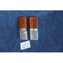 125 1°S  PAIR BICOLORED LENSES FOR FRONT LIGHTS   CATALUX