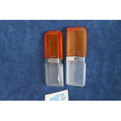 125 1°S  PAIR BICOLORED LENSES FOR FRONT LIGHTS   STARS