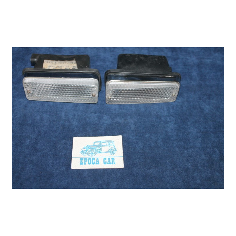 124 SPORT COUPE'  PAIR CLEAR FRONT LIGHTS WITH CAPS   ALTISSIMO