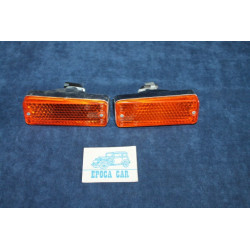 124 SPORT COUPE'  PAIR ORANGE FRONT PLASTIC LIGHTS   LEART