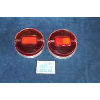 850 SEDAN 1°S  PAIR LENSES FOR REAR LIGHTS (PRINTED CIRCLES)   BELLU'
