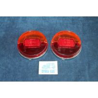 850 COUPE' 1°S  PAIR LENSES FOR REAR LIGHTS   CATALUX