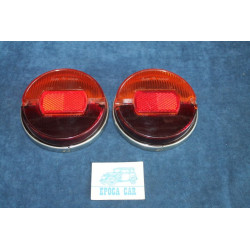 850 COUPE' 1°S  COPPIA PLASTICHE PER FANALINI POST. (CERCHIELLI IN METALLO)   BELLU'