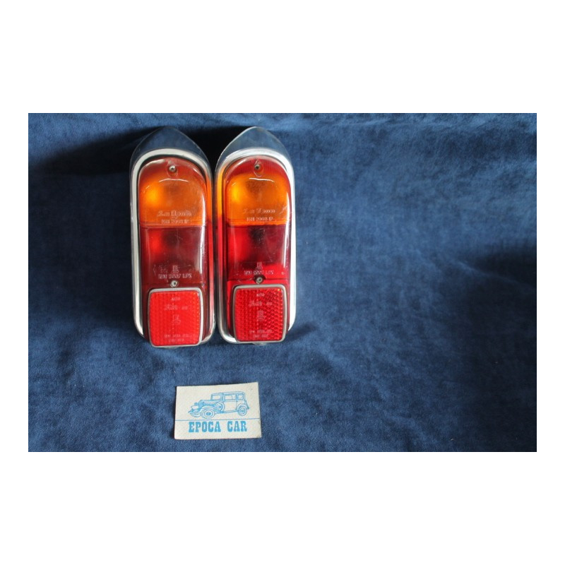 600 E  PAIR REAR LIGHTS (CHROME PLASTIC)   BELLU'