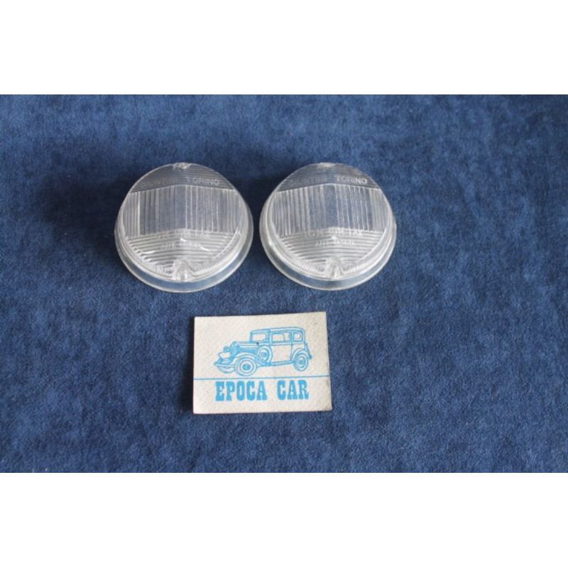 850 COUPE' 1°S  PAIR LENSES FOR FRONT LIGHTS   GIUNTINI