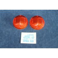 850 COUPE' 1°S  PAIR ORANGE LENSES FOR FRONT LIGHTS   STARS