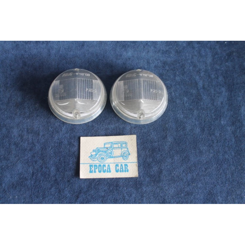 124 COUPE' 1°S  PAIR LENSES FOR FRONT LIGHTS   ARIC