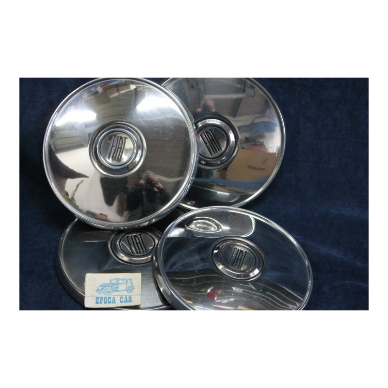 FIAT 125 BERLINA SET 4 PCS HUBCAP WHEELS  INOX