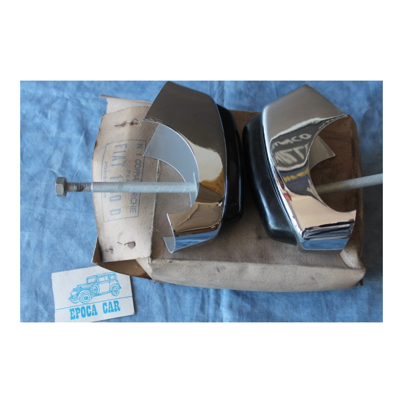 FIAT 1100 D  COUPLE REAR BUMPER GUARDS  NOS