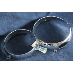 HEADLAMP RIMS  LH SIDE CHROMED GIULIA SUPER NOS  NOS