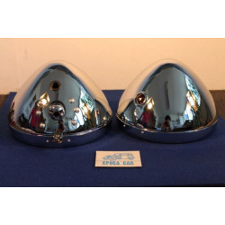 COPPIA FARI COMPLETI CROMATI BALILLA 3 MARCE MODELLO "LUSSO"