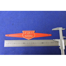FIAT 600 STEMMA PLASTICA ROSSA