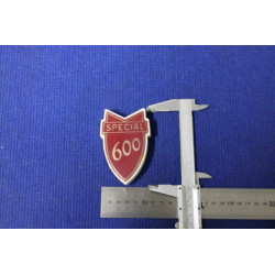 FIAT 600 SPECIAL STEMMA PLASTICA ROSSA