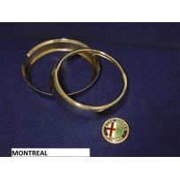 PAIR HEADLAMP RINGS FOR MONTREAL REPLICA CHROMED BRASS