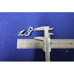 SCRITTA "1.3" ALTEZZA 21 MM SPESSORE FINO METALLO CROMATO
