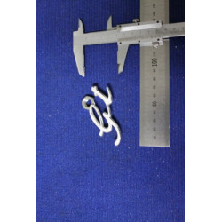EMBLEM "GT"   METAL CHROME