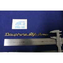 EMBLEM "DAUPHINE ALFA ROMEO"   BRASS