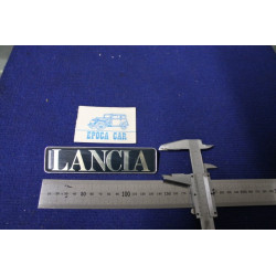 EMBLEM "LANCIA"  (GOLDEN WRITING)   METAL CHROME