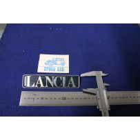 EMBLEM "LANCIA"  (GOLDEN WRITING)   METAL CHROME