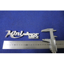 EMBLEM "MINI MINOR MK2" ( BIG THICKNESS) METAL CHROME