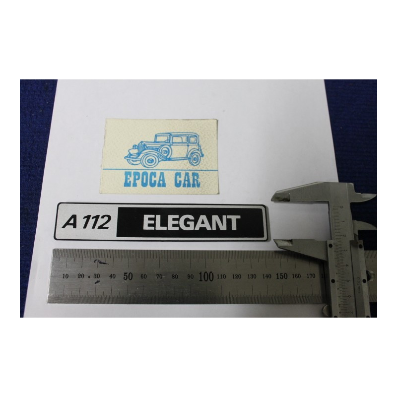 SCRITTA "A112 ELEGANT"  (SPESSORE FINO) PLASTICA
