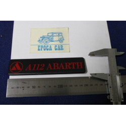 EMBLEM "A112 ABARTH" RED WRITING  PLASTIC