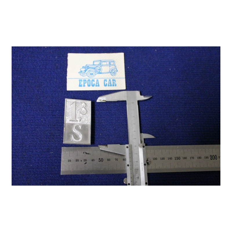 EMBLEM "1,3 S"   METAL CHROME