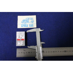 SCRITTA "1,6 HF"  METALLO CROMATO