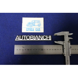 SCRITTA "AUTOBIANCHI"  METALLO CROMATO SU FONDO PLASTICA