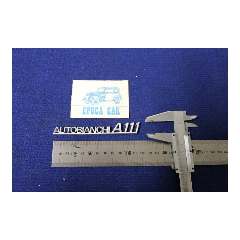 EMBLEM "AUTOBIANCHI A 111"  METAL CHROME