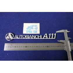 EMBLEM "AUTOBIANCHI A 111"   METAL CHROME