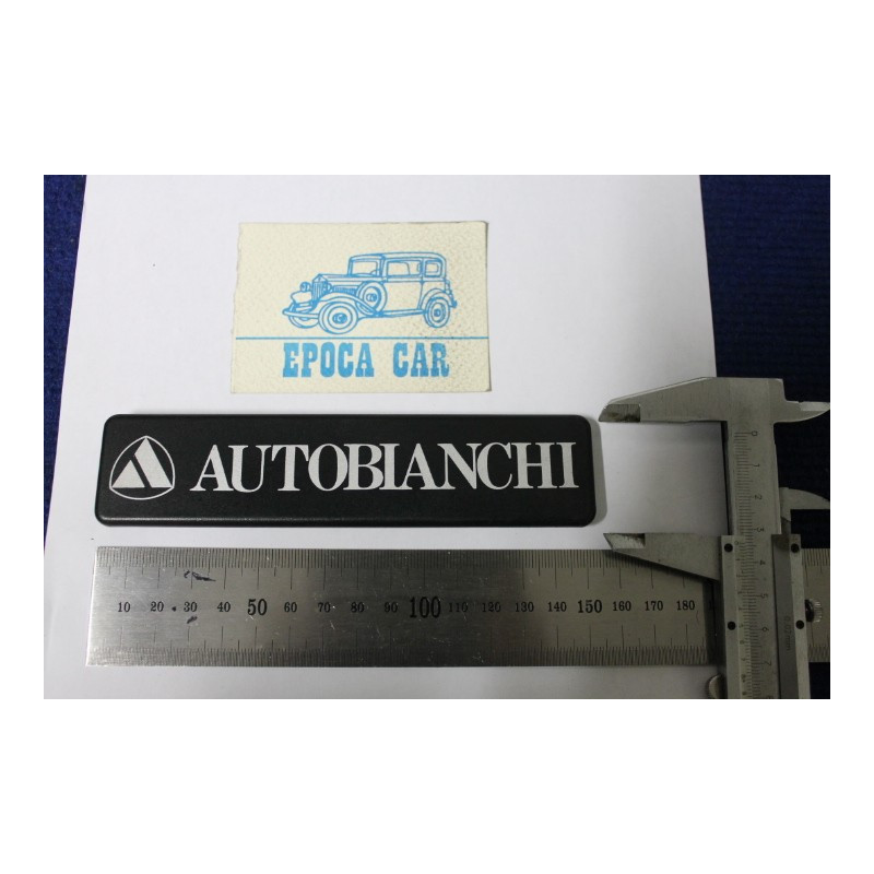 EMBLEM "AUTOBIANCHI"  BLACK PLASTIC