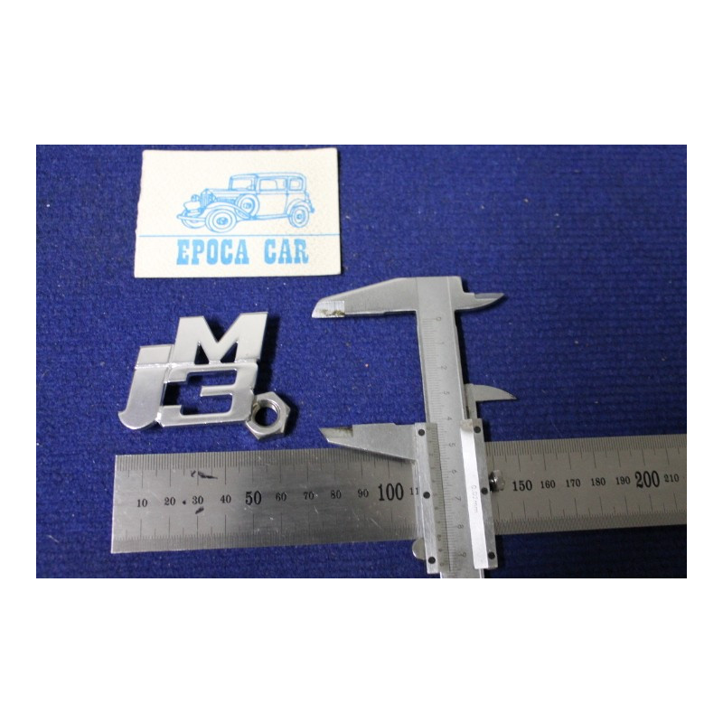 EMBLEM "JM3"  METAL CHROME