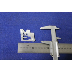 EMBLEM "JM3"  METAL CHROME
