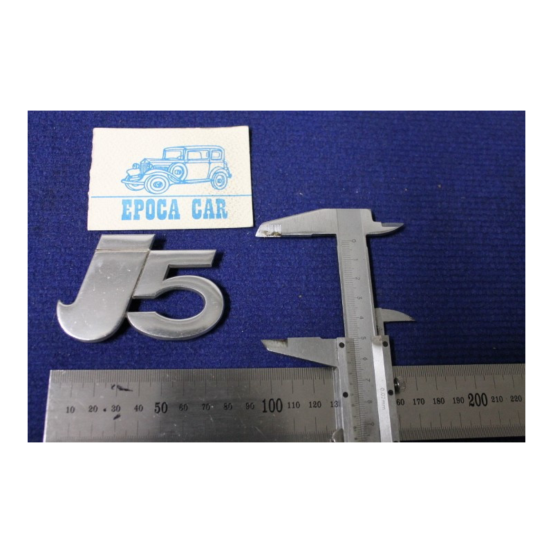 EMBLEM "J5" (SMALL TYPE  HEIGHT 45 mm)  METAL CHROME