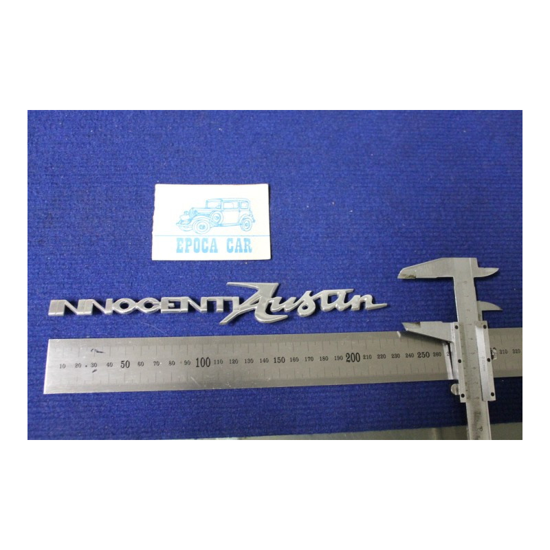 SCRITTA "INNOCENTI AUSTIN"   METALLO CROMATO