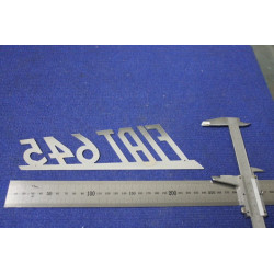 SCRITTA "FIAT 645"  METALLO CROMATO