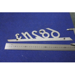 EMBLEM "682 N 3"  ALLUMINIUM