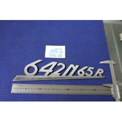 SCRITTA "642 N 65 R"  METALLO CROMATO