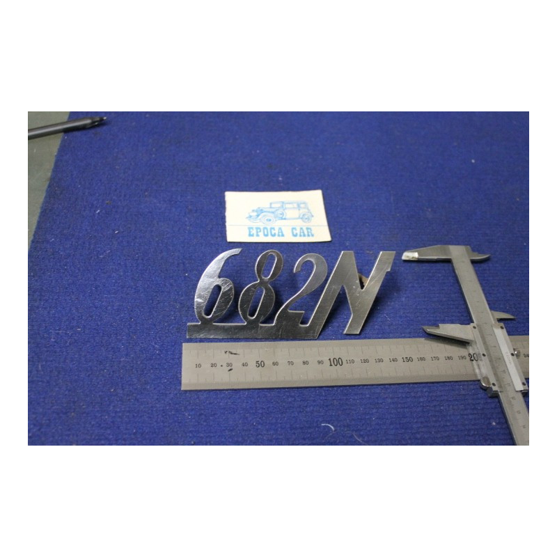 EMBLEM "682 N 2"  METAL CHROME