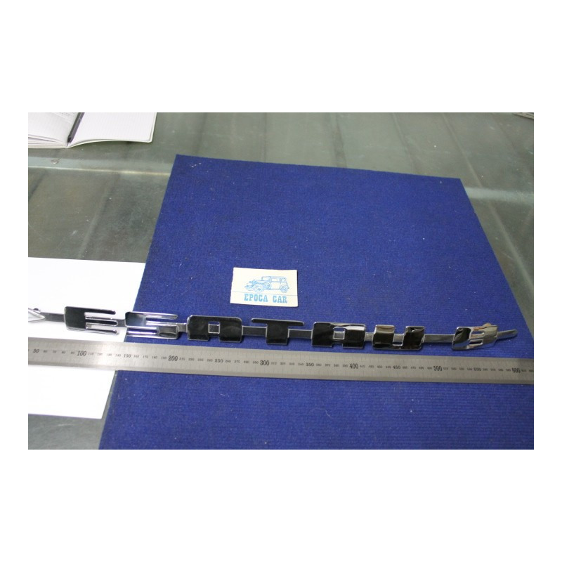 EMBLEM "ESATAU B" METAL CHROME LENGHT 610 mm