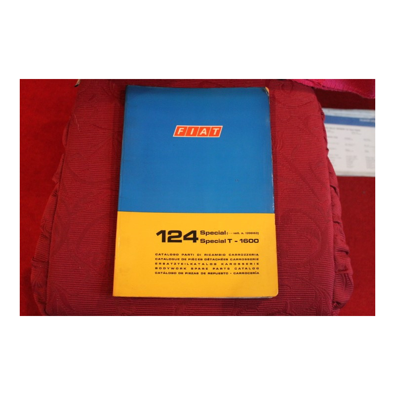 124 SPECIAL T 1600  CATALOGO PARTI DI RICAMBIO-CARROZZERIA (1° EDIZIONE 1972)