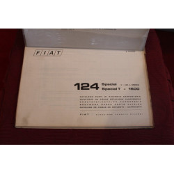 124 SPECIAL T 1600  CATALOGO PARTI DI RICAMBIO-CARROZZERIA (1° EDIZIONE 1972)