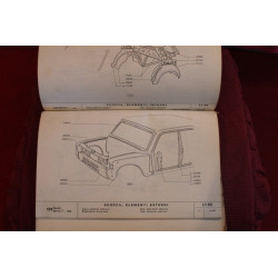 124 SPECIAL T 1600  BODY SPARE PARTS CATALOGUE (1° EDITION 1972)