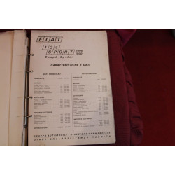 124 SPORT COUPE' SPIDER 1600/1800  MANUALE TECNICO CARATTERISTICHE E DATI (1972)  copertina un pò rovinata ma interno integro